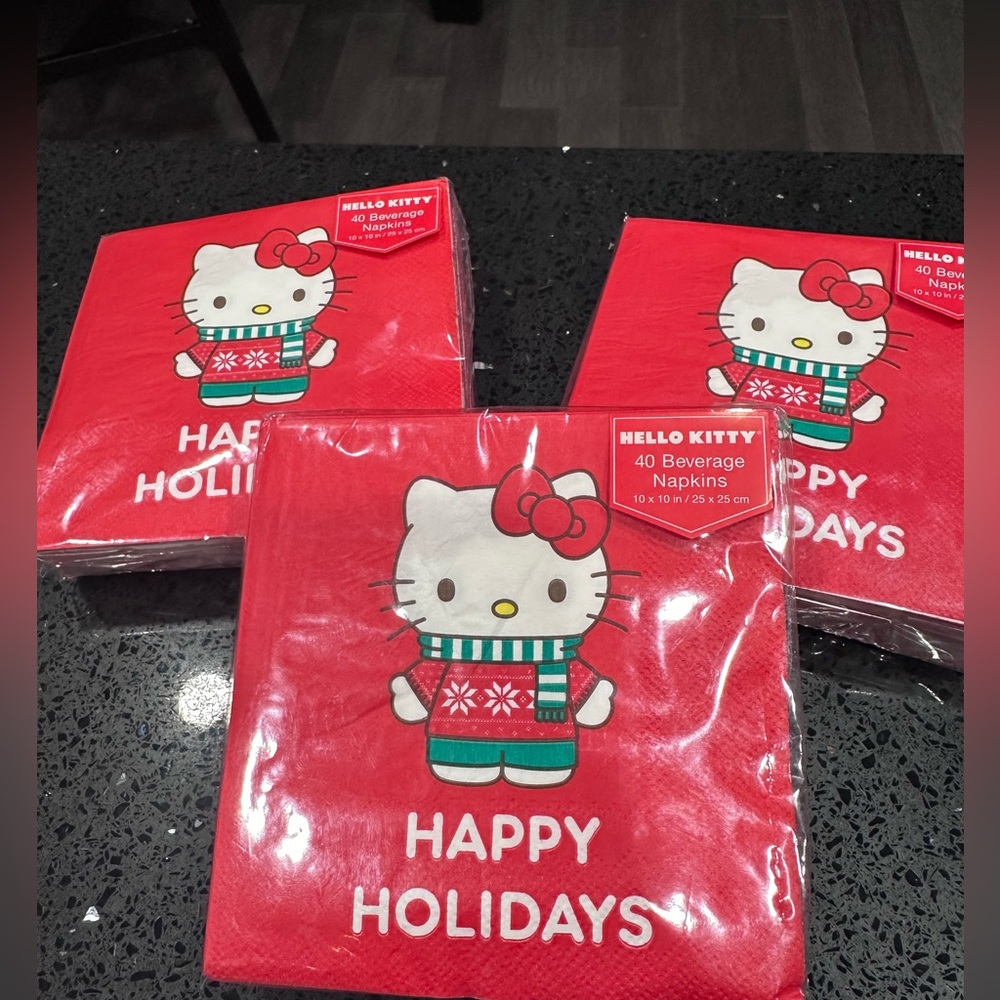 Hello Kitty christmas napkins 3 packs